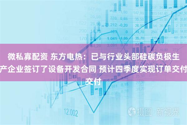 微私寡配资 东方电热：已与行业头部硅碳负极生产企业签订了设备开发合同 预计四季度实现订单交付