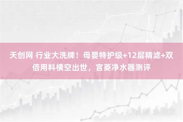 天创网 行业大洗牌！母婴特护级+12层精滤+双倍用料横空出世，宫菱净水器测评